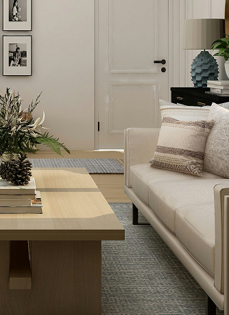 Tidy living room after a standard clean